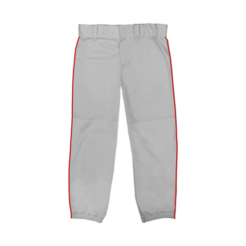 Badger Sport Big League Braided Girls' Pant (230400-040204), Color 'Baseball Grey/Red'